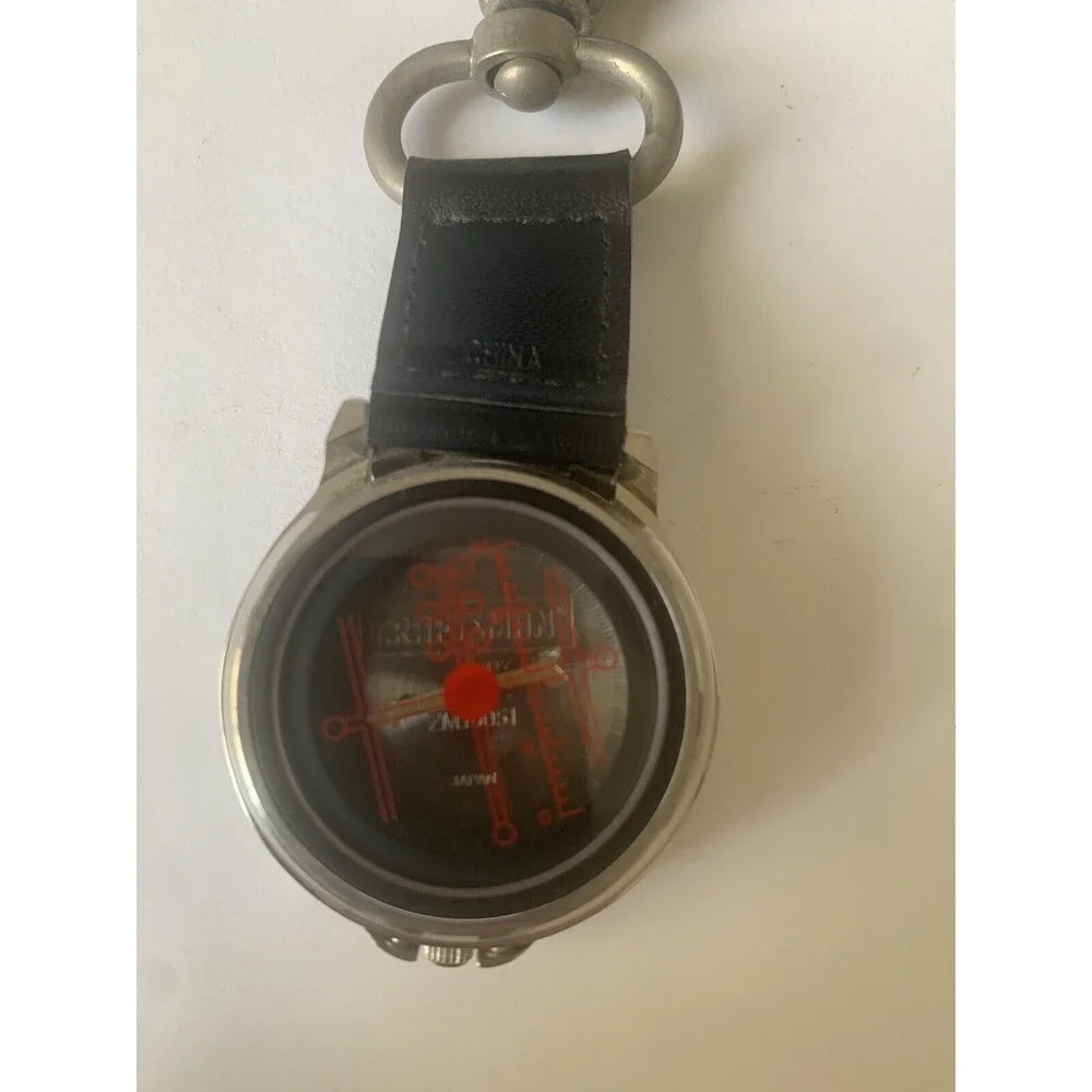 Craftsman Relic‎ Men Pocket Watch Stainless Steel Fob Clip With Compass.